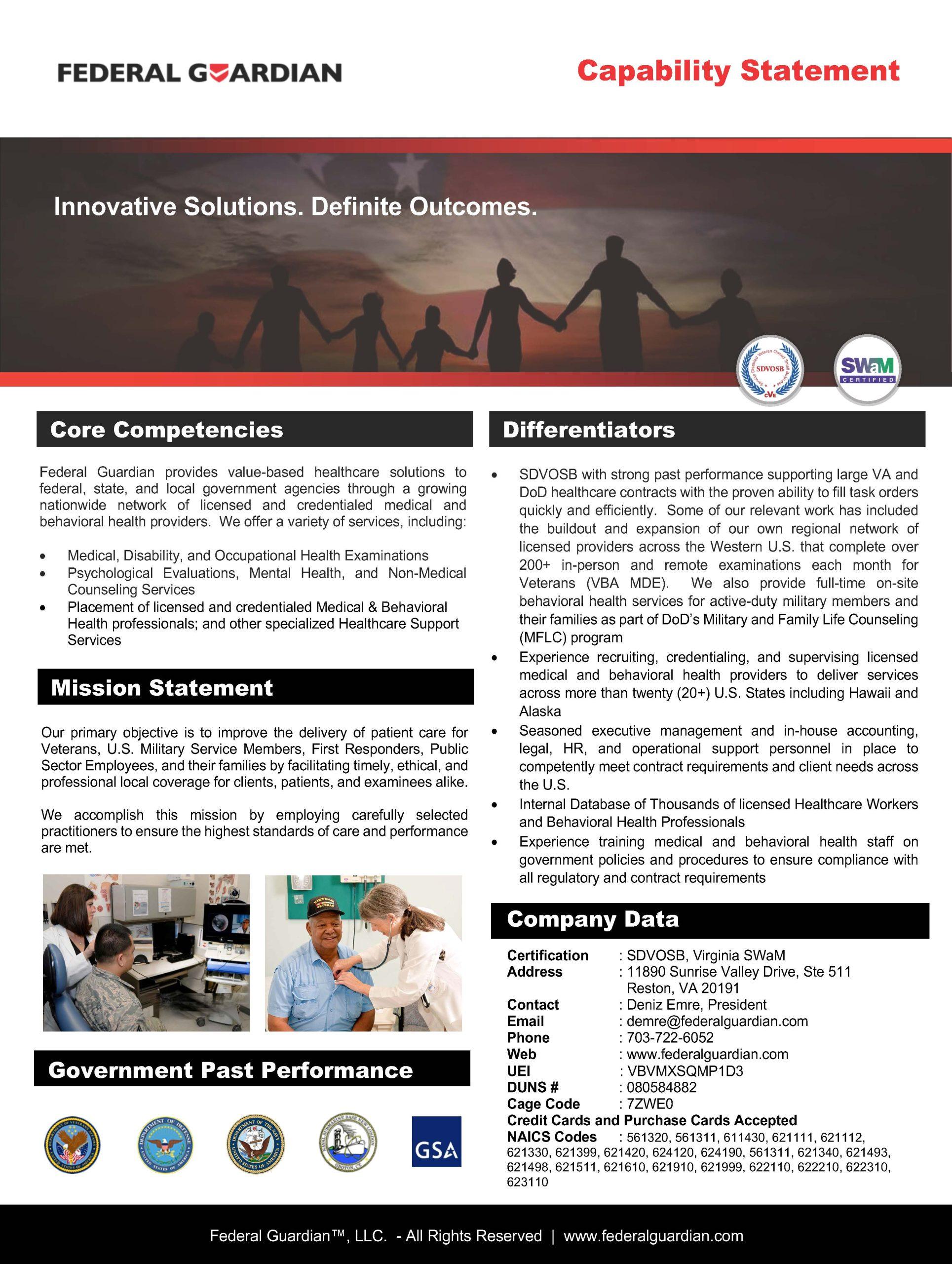 Capabilities - Federal Guardian